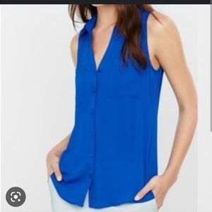 Express Shoulder Cut Out Sleeveless Portofino Shirt
